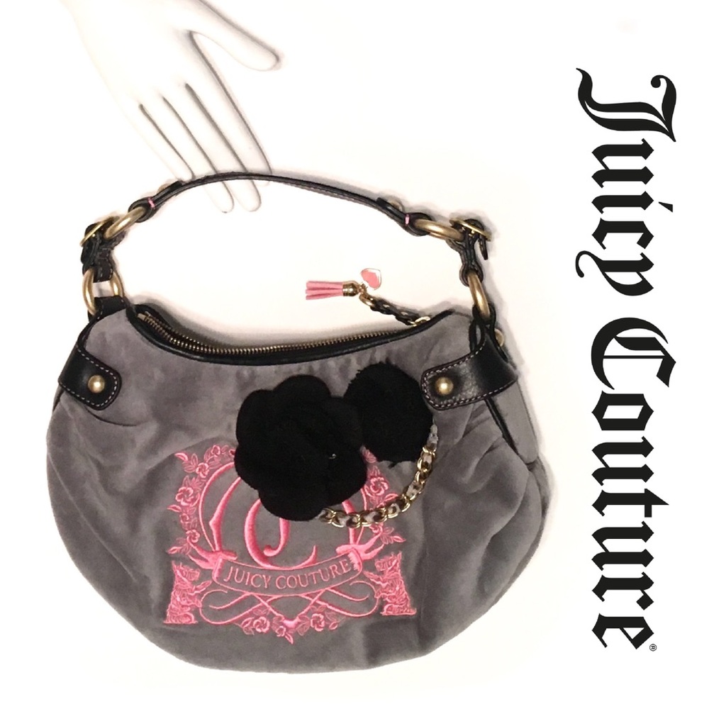 Authentic JUICY COUTURE Leather Velour Bag Purse